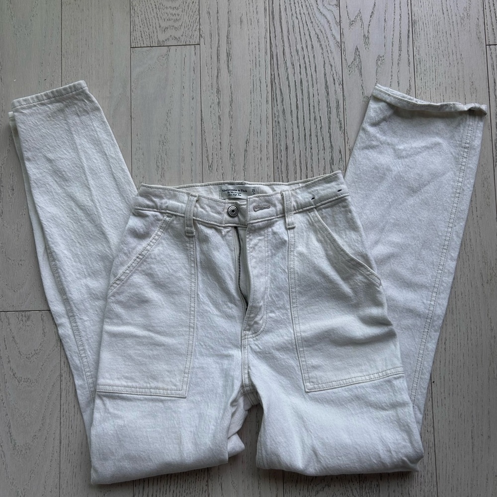 Abercrombie The 90s Straight Ultra High Rise Curve Love Regular L Jeans Cargo